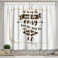 thumbnail image 1 of Ambesonne Saying Kitchen Curtains, Wedding Diamond Shape, 55"x45", Brown Beige and White, 1 of 3