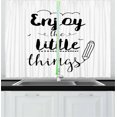 thumbnail image 1 of Ambesonne Saying Kitchen Curtains, Words of Wisdom Phrase, 55"x39", Black and White, 1 of 2