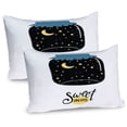 thumbnail image 1 of Ambesonne Saying Pillow Sham 2 Pack, Night Sky in a Jar, 36"x20", Slate Blue Dark Blue, 1 of 3