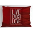 thumbnail image 1 of Ambesonne Saying Pillow Sham, Motivation Boost, 36" X 20", Pale Grey Vermilion, 1 of 2