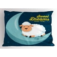 thumbnail image 1 of Ambesonne Saying Pillow Sham, Night Sky Sheep, 26" X 20", Multicolor, 1 of 2