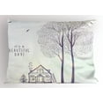 thumbnail image 1 of Ambesonne Saying Pillow Sham, Sketch Country House, 26" X 20", Lavender and White, 1 of 2