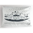 thumbnail image 1 of Ambesonne Saying Pillow Sham, Sketch Style Mountains, 26" X 20", Dark Blue and White, 1 of 2