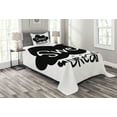 thumbnail image 1 of Ambesonne Saying Quilted Bedspread Set 2 Pcs, Cloud with Arrows, Twin Size, Black and White, 1 of 3
