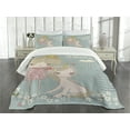 thumbnail image 1 of Ambesonne Saying Quilted Bedspread Set 3 Pcs, Cartoon Unicorn Dreamy Scene, Queen Size, Multicolor, 1 of 5