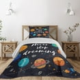thumbnail image 1 of Ambesonne Saying Quilted Coverlet 2 Pcs, Outer Space Star Cluster, Twin Size, Multicolor, 1 of 3