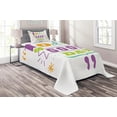 thumbnail image 1 of Ambesonne Saying Quilted Coverlet 2 Pcs, Today is a Day, Twin Size, Multicolor, 1 of 2