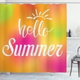 thumbnail image 1 of Ambesonne Saying Shower Curtain, Abstract Colorful Summer, 69"Wx84"L, Hot Pink Marigold, 1 of 3