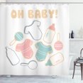 thumbnail image 1 of Ambesonne Saying Shower Curtain, Bodysuit with Message Fun, 69"Wx75"L, Multicolor, 1 of 3