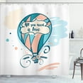 thumbnail image 1 of Ambesonne Saying Shower Curtain, Hot Air Balloon Pastel Flora, 69"Wx70"L, Multicolor, 1 of 5