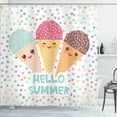 thumbnail image 1 of Ambesonne Saying Shower Curtain, Ice Cream Cone with Dots, 69"Wx75"L, Multicolor, 1 of 3