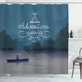 thumbnail image 1 of Ambesonne Saying Shower Curtain, Kayak in a Lake Adventure, 69"Wx70"L, Purple Grey Teal, 1 of 3