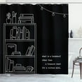thumbnail image 1 of Ambesonne Saying Shower Curtain, Love Reading Modern Line Art, 69"Wx70"L, Charcoal Grey White, 1 of 4
