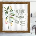 thumbnail image 1 of Ambesonne Saying Shower Curtain, Mindfulness Flying Birds, 69"Wx84"L, Forest Green Brown, 1 of 5