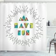 thumbnail image 1 of Ambesonne Saying Shower Curtain, Motive Words, 69"Wx84"L, Black Green Blue, 1 of 5