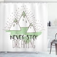 thumbnail image 1 of Ambesonne Saying Shower Curtain, Mountain Peaks Lettering Art, 69"Wx84"L, Peacock Green, 1 of 1