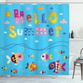 thumbnail image 1 of Ambesonne Saying Shower Curtain, Patchwork Style and Words, 69"Wx84"L, Multicolor, 1 of 5