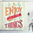 thumbnail image 1 of Ambesonne Saying Shower Curtain, Positive Outlook on Life, 69"Wx84"L, Multicolor, 1 of 3