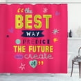 thumbnail image 1 of Ambesonne Saying Shower Curtain, Typography, 69"Wx84"L, Dark Coral Multicolor, 1 of 5