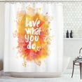 thumbnail image 1 of Ambesonne Saying Shower Curtain, Warm Color Splash Message, 69"Wx84"L, Orange Yellow, 1 of 3