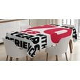 thumbnail image 1 of Ambesonne Saying Tablecloth Rectangular Table Cover, 52 Years Experience, 52"x70", Dark Coral White, 1 of 4