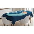 thumbnail image 1 of Ambesonne Saying Tablecloth Rectangular Table Cover, Bedtime Sleep Moon, 60"x90", Multicolor, 1 of 4