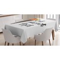 thumbnail image 1 of Ambesonne Saying Tablecloth Rectangular Table Cover, Eat Dessert First Ice Cream, 52"x70", Multicolor, 1 of 4