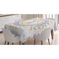 thumbnail image 1 of Ambesonne Saying Tablecloth Rectangular Table Cover, Hearts Grunge, 60"x84", Yellow Blue, 1 of 4