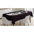 thumbnail image 1 of Ambesonne Saying Tablecloth Rectangular Table Cover, Lion Glasses, 60"x84", Black and White, 1 of 4