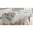 thumbnail image 1 of Ambesonne Saying Tablecloth Rectangular Table Cover, Little Cartoon Phrase Girly, 52"x70", Multicolor, 1 of 4