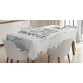 thumbnail image 1 of Ambesonne Saying Tablecloth Rectangular Table Cover, Positive Life Message, 52"x70", Charcoal Grey White, 1 of 4