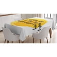 thumbnail image 1 of Ambesonne Saying Tablecloth Rectangular Table Cover, Positive Saying Design, 60"x84", Charcoal Grey Yellow, 1 of 4