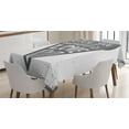 thumbnail image 1 of Ambesonne Saying Tablecloth Rectangular Table Cover, Retro Love Heart Image, 52"x70", Grey and White, 1 of 4