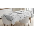 thumbnail image 1 of Ambesonne Saying Tablecloth Rectangular Table Cover, Romantic Curly, 52"x70", Black and White, 1 of 3