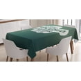 thumbnail image 1 of Ambesonne Saying Tablecloth Rectangular Table Cover, Stay Focused Words, 60"x90", Jade Green White, 1 of 4