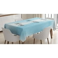 thumbnail image 1 of Ambesonne Saying Tablecloth Rectangular Table Cover, Watercolor Ombre Design, 52"x70", Pale Blue Black, 1 of 4