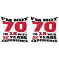 thumbnail image 1 of Ambesonne Saying Throw Pillow Cover 2 Pack, 52 Years Experience, 24", Dark Coral White, 1 of 5