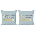 thumbnail image 1 of Ambesonne Saying Throw Pillow Cover 2 Pack, Dreams Loading, 18", Multicolor, 1 of 2