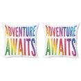 thumbnail image 1 of Ambesonne Saying Throw Pillow Cover 2 Pack, Modern Rainbow Typography, 16", Multicolor, 1 of 7