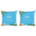 thumbnail image 1 of Ambesonne Saying Throw Pillow Cover 2 Pack, Summer Season Slogan, 16", Multicolor, 1 of 7