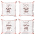 thumbnail image 1 of Ambesonne Saying Throw Pillow Cover 4 Pack, Attitude Art, 16", Peach Ruby, 1 of 5
