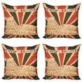 thumbnail image 1 of Ambesonne Saying Throw Pillow Cover 4 Pack, Italian Rome Lettering, 16", Red Dark Green and White, 1 of 5