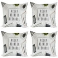 thumbnail image 1 of Ambesonne Saying Throw Pillow Cover 4 Pack, Relax Refresh and Recharge, 24", Multicolor, 1 of 5