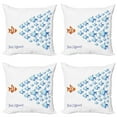 thumbnail image 1 of Ambesonne Saying Throw Pillow Cover 4 Pack, Think Differently Words, 18", Orange Blue, 1 of 7