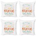 thumbnail image 1 of Ambesonne Saying Throw Pillow Cover 4 Pack, Valentines Day Phrase, 16", Multicolor, 1 of 7