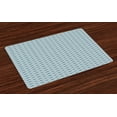 thumbnail image 1 of Ambesonne Scale Place Mats Set of 4, Hand Drawn Fish Skin, Standard Size, Teal White, 1 of 4