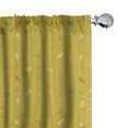 thumbnail image 1 of Ambesonne Scallop Curtains, Snail Shells Sea Fern Art, Pair of 28"x84", Khaki Multicolor, 1 of 5