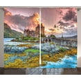 thumbnail image 1 of Ambesonne Scenery Curtains 2 Panel Set, Cartoon Dream Castle, 108" x 96", Multicolor, 1 of 3