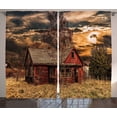 thumbnail image 1 of Ambesonne Scenery Curtains 2 Panel Set, Horror Movie Theme, 108" x 108", Multicolor, 1 of 3