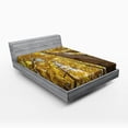 thumbnail image 1 of Ambesonne Scenery Fitted Sheet, Aspen Trees in Forest, Queen Size, Yellow, 1 of 3